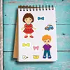 8 pegatinas de disfraces de personajes de dibujos animados para niños y niñas, pegatinas DIY de cambio de cara y vestimenta, pegatinas educativas para manualidades de aprendizaje temprano