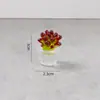 Mini Planta de Flor en Maceta Linda Cactus Simulación Planta Verde Suculenta Micro Paisaje Adorno Casa de Muñecas Modelo Juguete Pequeño