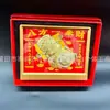 Adorno de Oro Oro Puro 999 Dios de la Riqueza Nuevo Estilo Chino Exhibición de Escritorio Mesa Regalo Venta al por Mayor Banco Seguro Souvenir