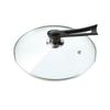 Tampa de panela vertical tampa doméstica vidro temperado resistente a alta temperatura aço inoxidável 34cm wok universal transparente tampa de cozimento