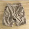Shorts de Trabajo de Marca de Moda de Verano para Hombre Estilo Japonés Holgados Retro Desgastados Pantalones Casuales para Hombre Ropa Exterior Pantalones de Moda