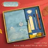 Caderno Retro Estilo Chinês Personalizado, Caderno Personalizado A5 para Reunião de Negócios, Caderno Espesso Estudante em Couro Sintético
