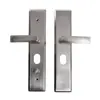 Cerradura para Puerta de Patio de Villa con Manija Platino de Doble Puerta Accesorios Manija de Hierro Aluminio Manija Multifuncional