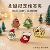 Clipes de PP para decoração de Natal em desenho animado, alto valor estético, material de papelaria fofo para estudantes, clipe de papel para guardar provas, atacado