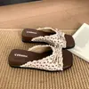 Pantuflas de Cuña con Suela Gruesa y Lazo Floral Pequeño Estilo Francés para Mujer Verano Ropa de Exterior Nuevo Estilo 2026 con Falda Casual Slip-Ons