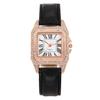 Relógio de quartzo quadrado romano retrô da moda 2022 cravejado de diamantes relógio de cinto feminino coreano relógio decorativo relógio de rede vermelho atacado