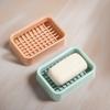 Jabonera Drenante de Doble Capa Creativa Caja de Jabón para Baño sin Taladro Estante de Almacenamiento para Baño Ventosa Estante de Jabón de Doble Capa