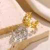 Moda europea y americana anillo de acero de titanio de cinco puntas diseño de nicho femenino sentido del temperamento tendencia anillo abierto de estrella de acero inoxidable