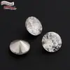 Zircón Redondo AAA Chapado Zircón de Espalda Puntiaguda Diamante Multifacético Deslumbrante DIY Arte de Uñas Cristal Sintético Zircón