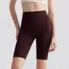 Pantalones Cortos Deportivos de Fitness para Mujer Sin Costuras Embarazosas Sensación al Aire Libre de Pierna Desnuda Adelgazantes de Cintura Alta Levanta Glúteos Pantalones Capri de Yoga