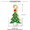 Papai Noel Transfronteiriço Boneco de Neve DIY Pingente de Aço Inoxidável Luvas de Casa para Mulheres Brincos de Cartão Postal Pingente de Joia de Aço Titânio