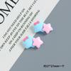 Accesorios de resina con forma de estrella y lazo brillante, hechos a mano, con gel crema para el cabello, pinza para el cabello, funda para teléfono móvil, material adhesivo para refrigerador