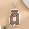 Toalla de Mano Absorbente de Cocina de Dibujos Animados Lindos Estilo Nuevo Pañuelo Colgante Paño de Limpieza para Baño Coral Fleece Engrosado Secado Rápido