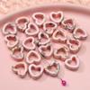 Novo produto 2022 Halo oco amor contas de cerâmica DIY joias feitas à mão esmalte de flor contas de porcelana acessórios para pulseira Atacado