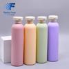Novo material de pelúcia 250ml garrafa de ombro redonda shampoo plástico frasco de plástico frasco vazio de gel de banho frasco de loção corpo frasco