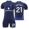 Camisa de futebol infantil do Manchester United 2425 para fora 7 Mount 10 Rashford 18 Casemiro 17 Garnacho