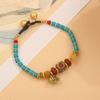 Pulsera de Piedra Natural Estilo Étnico Tibetano Nuevo Retro Simple Personalidad para Hombre y Mujer Serie Cuentas Nepalés Tejida