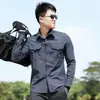 Camisa Táctica Ligera Elástica de Secado Rápido Estilo Militar para Hombre, Camisa de Manga Larga Táctica de Secado Rápido, Camisa para Hombre, Protección Solar, Transpirable, Verano