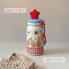 Taza Termo Grande Dopink Estilo Lindo de Estrella con Popote Acero Inoxidable 304 Regalo para Pareja Estudiante Vaso de Agua