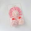 Sombrero de Bebé Primavera Verano Set de Calcetines Delgados 0-12 Meses Bebé Recién Nacido Elegante Princesa Flor de Gasa Sombrero Indio