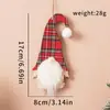 Decorações de Árvore de Natal de Madeira e Pelúcia em Forma de Coração, Estrela de Cinco Pontas e Rena - Pingentes Pequenos