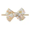 Nueva diadema estampada con lazo para niños, lindo y dulce accesorio para el cabello de bebé, diadema fina de tela 4877