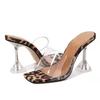 Sandalias de tacón alto transfronterizas estación europea transparentes talla grande 42 tacón de copa para mujer sandalias de tacón alto