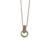 Collar de moda japonés y coreano con circonita geométrica de círculo redondo con incrustaciones de diamantes, versátil, para celebridad de internet, moda, regalo de cumpleaños para novia, para mujer