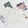 Roupa Íntima Feminina Sem Costura Estilo Japonês Seda Gelada Cor Sólida À Prova de Luz Algodão Puro Entrepernas Respirável Secagem Rápida Cintura Média Calcinha de Menina com Contraste