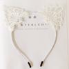 Diadema de Encaje Linda Divertida Orejas de Gato Femeninas Accesorios para el Cabello de Encaje Diadema Gato Joyería para Mujer Tarjeta para el Cabello de Fiesta Navideña para Mujer