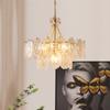 Lustre de Sala de Estar de Luxo Leve Francês Cristal Pérola Luz Luxo Vermelho da Internet Lâmpada Vento Creme Atmosférica Lâmpadas de Quarto Sala de Jantar Atacado