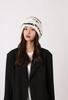 Sombrero de felpa a rayas japonés de otoño e invierno para mujer, imitación de piel de conejo, cálido, de lana, estilo coreano, circunferencia de cabeza grande, sombrero peludo, moda