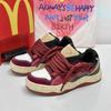 Zapatillas de Suela Gruesa Xiaolangte en Stock para Hombre y Mujer, Zapatos Retro Rojos de Moda Estilo Casual Estudiante Callejero