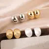Pendientes Geométricos de Frijol Cepillado de Gama Alta, Pendientes de Moda y Sencillos Estilo Europeo y Americano, Pendientes de Diseño de Nicho de Lujo Accesible para Mujeres
