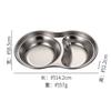 Coreano 304 aço inoxidável multi-grade prato de mergulho tempero prato criativo picles prato quente panela restaurante prato atacado