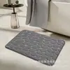 Tapete de Chão Coral Veludo Pebble, Cor Sólida, Fácil de Cuidar, Tapete de Banheiro, Forte Absorção de Água, Tapete Antiderrapante, Exclusivamente para Vendas Transfronteiriças
