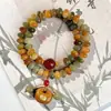 Mingyuelou Dunhuang Flor Flotante Pulsera de Bodhi para Pareja la Más Fácil de Combinar Envuelve el Dedo Suave Estilo Nacional Bodhi Doble Círculo Pulsera Wenwan Mayoreo