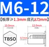Columna de Tuerca de Ajuste a Presión para Agujero Ciego Tbso-M2M2.5M3M4M5M6 Acero al Carbono Piezas Estándar Tuerca Impermeable y Resistente a la Corrosión