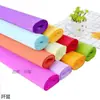 Papel Crepom Artesanal Alunos Fazem Rolos Coloridos de Papel de Arte com Bordas Enroladas e Rosas de Papel Materiais para Buquê DIY Padrão
