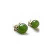 Brincos novos de ágata verde para outono e inverno, meninas 2024, luxo leve, populares, brincos retrô chineses, brincos simples com pingente