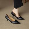 Zapatos Retro Franceses de Punta Fina para Mujer, Piel Suave, Tacones Delgados, Versátiles, Zapatos de Tacón Alto de Corte Bajo, Zapatos Rojos