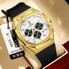 Reloj Multifuncional Poedagar para Hombre Moda Impermeable Luminoso Cronógrafo Reloj de Cuarzo Transmisión en Vivo Exportación Reloj Popular