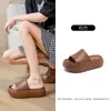 Novas Pantufas de Solado Grosso para Mulheres, Moda Verão para Estudantes, Antiderrapantes, Sandálias de Praia Lisas de Cor Sólida Atacado