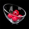 Cristalería ensaladera oblicua tazón para condimentos boca poco profunda Tazón tazón para postre exquisito plato de fruta celebridad de Internet plato de fruta de cristal