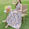 Vestido de algodón y seda sin mangas de estilo juvenil de alta gama para mujer, vestido de talla grande para vacaciones de verano en la playa, vestido de playa Sanya