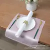 Guardanapo de Cetim Guardanapo de Hotel Guardanapo de Casamento Pano Dobrado Flor de Tecido Alta Densidade Borda Travada Cor Sólida Pano para Limpar Copos Melhor Vendedor da Amazon
