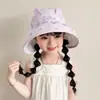 Chapéu de Sol Infantil, Chapéu de Verão com Aba Larga e Topo Aberto, Chapéu de Sol Fofo para Meninos e Meninas, Chapéu de Sol Fino com Proteção UV