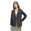 Chaqueta blazer para mujer para otoño 2026, nuevo estilo coreano popular, casual, elegante y sofisticado, traje negro para mujeres petite