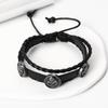 Pulsera de cuero con cuentas Corea del Sur temperamento dulce red de moda personalidad tejida punk fabricantes de pulseras de cuero venta al por mayor