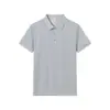 Camisa Polo de Manga Curta Respirável de Secagem Rápida, Alta Elasticidade, Toque Gelado Sedoso, para Uso Diário no Verão, no Trajeto, no Escritório, no Campus e ao Ar Livre